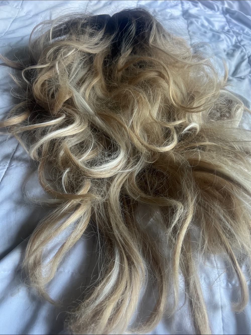 BLONDE OMBRE WOMEN’S WAVY WIG - Picture 6 of 6